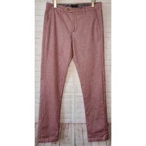 Ted Baker London Volvek Tall Fit Trousers contrast hem blue 32" x 35"